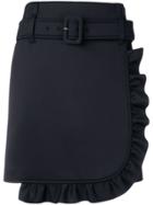 Prada Ruffle Trimmed Skirt - Black