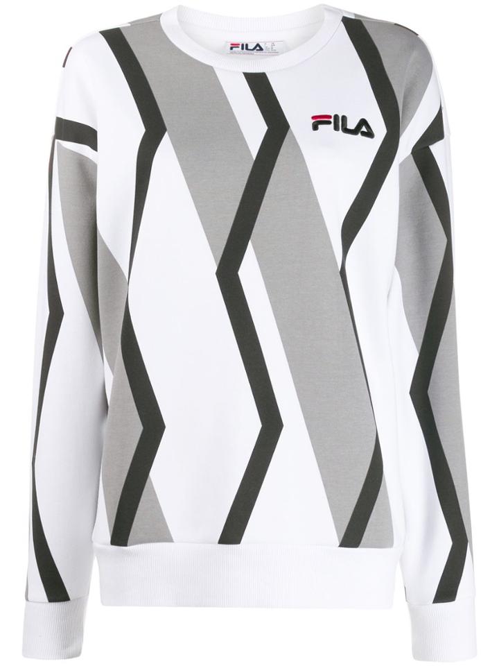 Fila Zig-zag Pattern Sweatshirt - White