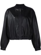 Helmut Lang Oversized Bomber Jacket, Women's, Size: Medium, Black, Leather