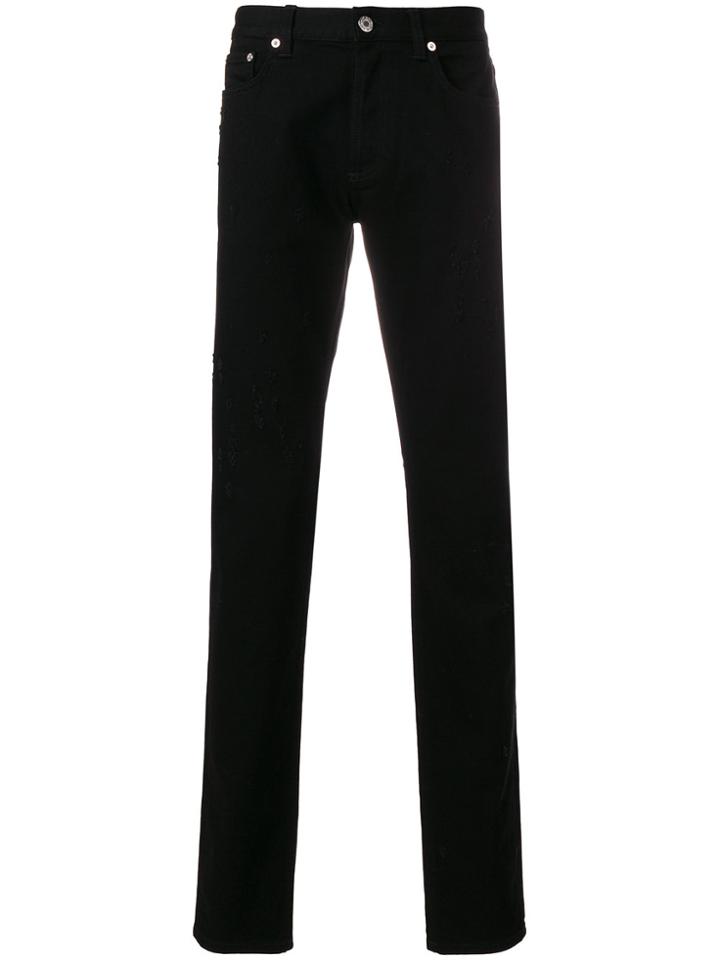 Givenchy Distressed Low Rise Jeans - Black