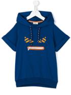 Fendi Kids Monster Hooded Sweatshirt, Boy's, Size: 8 Yrs, Blue
