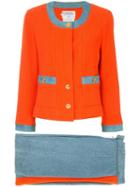 Chanel Pre-owned Slim Skirt Suit - Orange