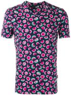 Love Moschino Watermelon Print T-shirt, Men's, Size: Small, Black, Cotton/spandex/elastane