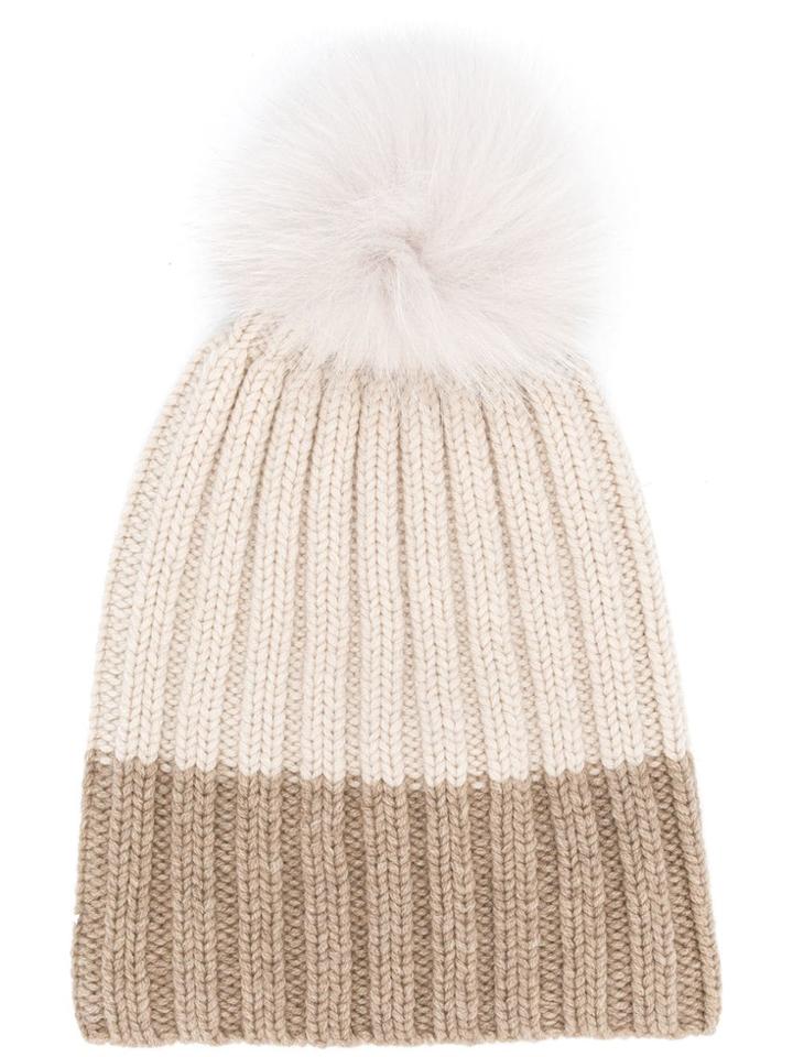 Danielapi Pompom Beanie - Neutrals