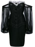 Yves Saint Laurent Pre-owned Off-shoulder Bustier Dress - Black