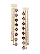Koché Embellished Drop Earrings - Metallic