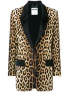 Moschino Leopard-print Blazer - Black