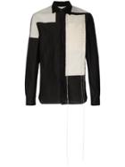 Rick Owens Cotton Panel Stud Embellished Shirt - Black