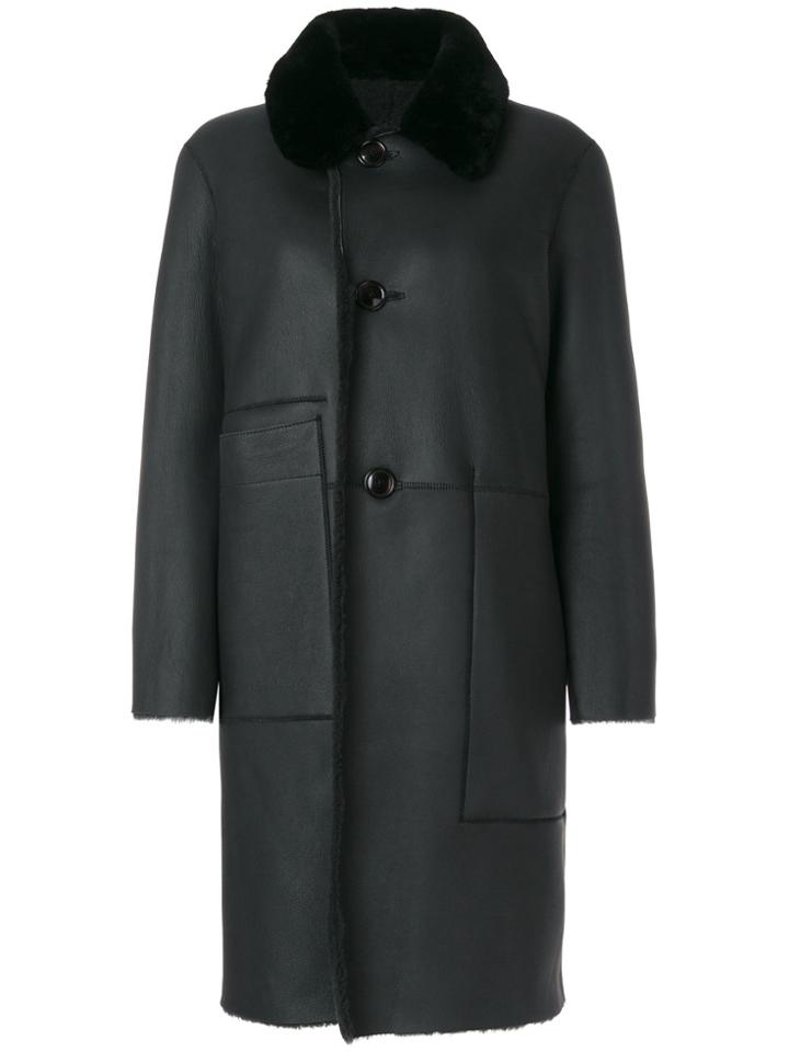 Sofie D'hoore Reversible Shearling Coat - Grey