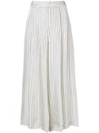 Sea Striped Flared Pants - Nude & Neutrals