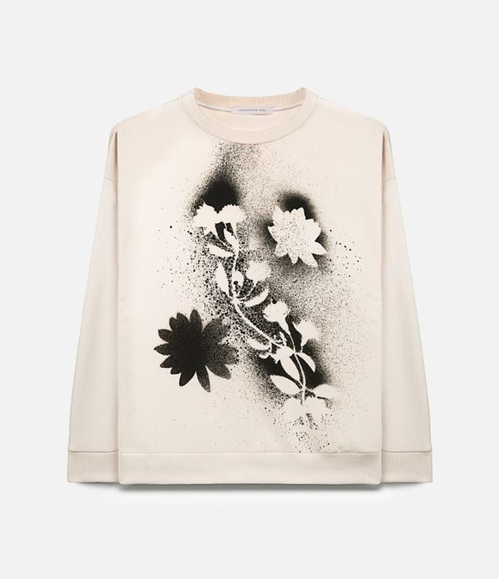 Christopher Kane Stencil Floral Sweatshirt
