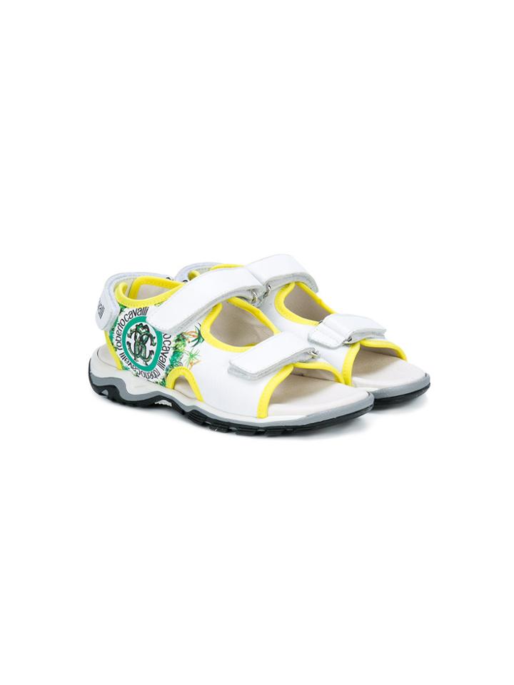 Roberto Cavalli Kids Strapped Sandals - White