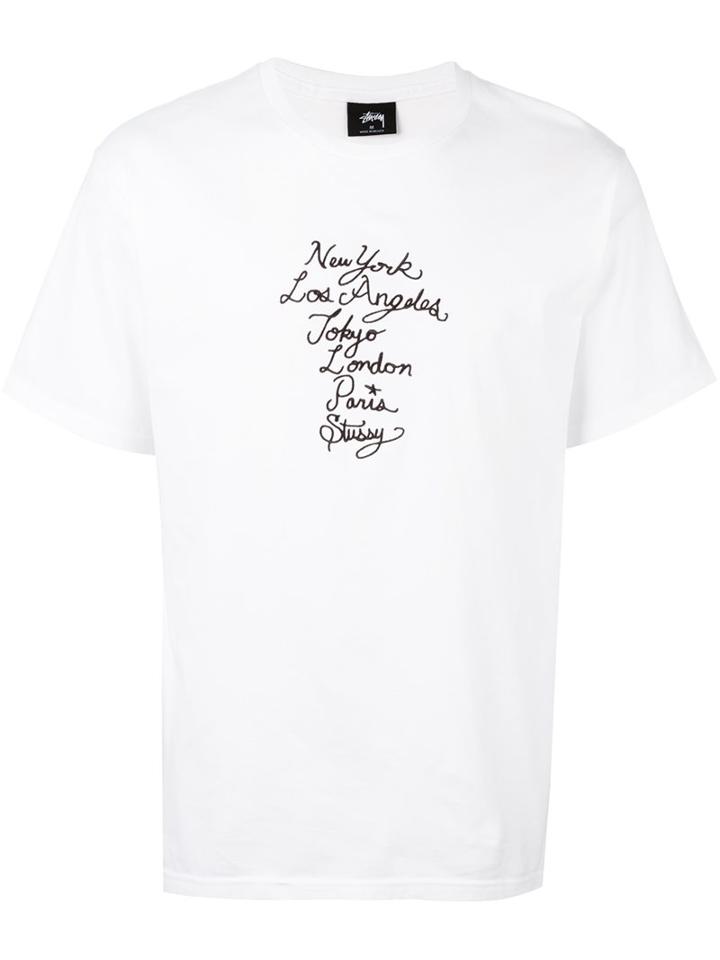 Stussy Cursive Embroidery T-shirt