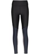 Rbn X Bjorn Borg High-waisted Two-tone Running Tights - Black