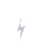 Eyefunny Crystal Embellished Lightning Pendant - Grey
