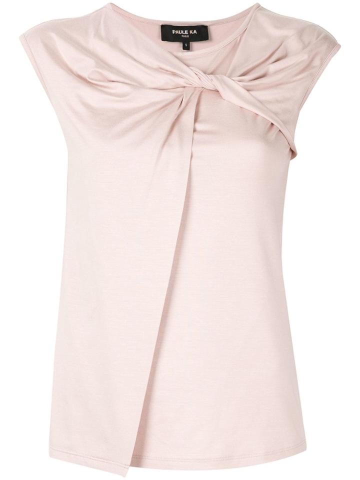 Paule Ka Sleeveless Fitted Top - Pink