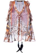 Roberto Cavalli Printed Vest, Women's, Size: 42, Silk/polyester