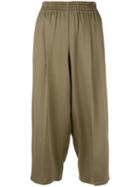 Dusan - Cropped Trousers - Women - Silk - S, Brown, Silk