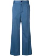 Mm6 Maison Margiela Flared Tailored Trousers - Blue