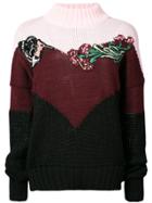 Patbo Color Block Art Nouveau Jumper - Pink & Purple