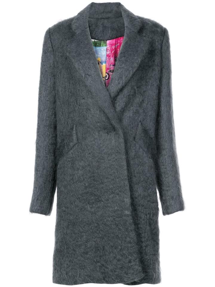 The Elder Statesman Single Breasted Coat - Grey