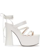 Attico Platform Sandals - White