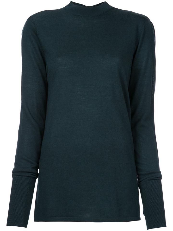 Dion Lee - Tie Back Sweater - Women - Merino - 10, Green, Merino