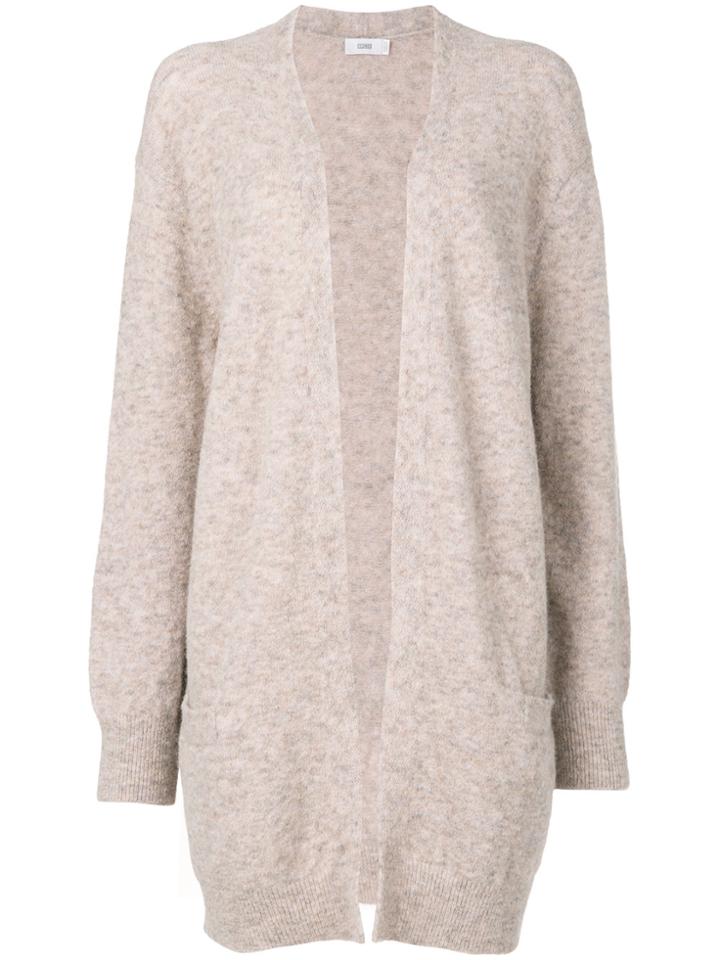 Closed Longline Open Front Cardigan - Nude & Neutrals