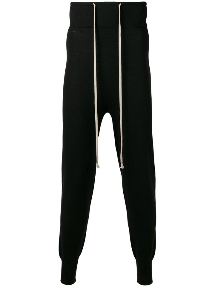 Rick Owens Drop Crotch Joggers - Black