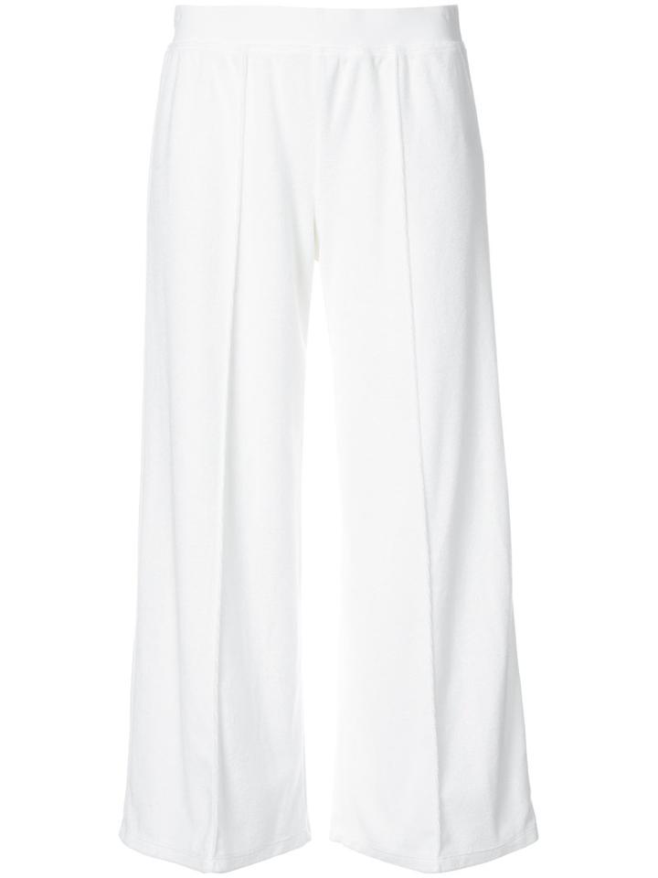 Cropped Palazzo Pants - Women - Cotton/polyester - S, White, Cotton/polyester, Atm Anthony Thomas Melillo