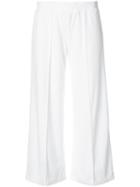 Cropped Palazzo Pants - Women - Cotton/polyester - S, White, Cotton/polyester, Atm Anthony Thomas Melillo