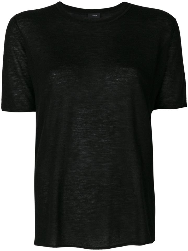 Joseph Classic Plain T-shirt - Black