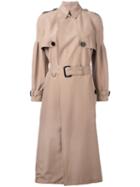Burberry Belted Trench Coat, Women's, Size: 10, Nude/neutrals, Silk/acetate/viscose