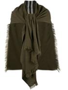 Ziggy Chen Fringed Scarf - Green