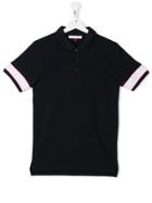 Givenchy Kids Teen Logo Stripe Polo Shirt - Blue