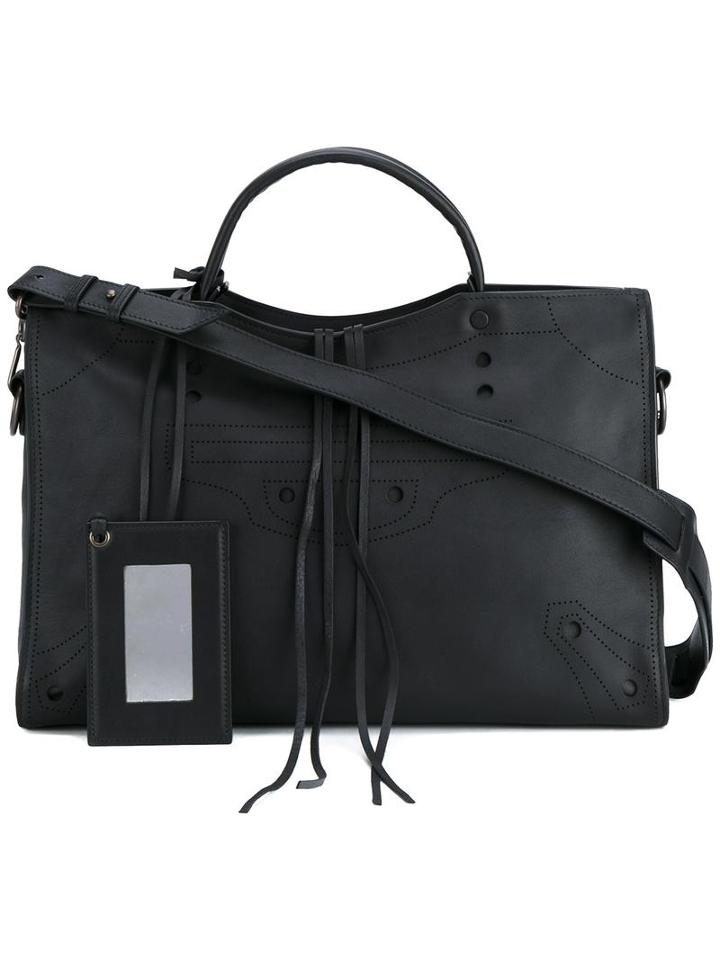 Balenciaga 'blackout' City Tote, Women's, Black, Calf Leather/leather