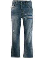 Diesel Faded Cropped Jeans - Blue