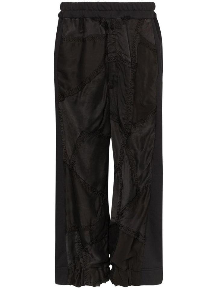 By Walid Sergio Embroidered Trousers - Black
