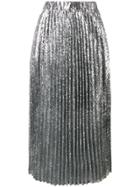 Philosophy Di Lorenzo Serafini Sequinned Pleated Skirt - Silver