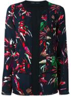 Proenza Schouler Floral Print Blouse, Women's, Size: 8, Black, Silk/acetate/viscose