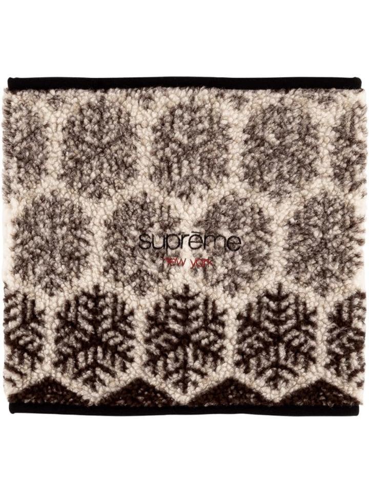 Supreme Snowflake Neck Gaiter - Brown