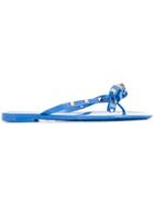 Valentino Valentino Garavani Rockstud Bow Flip Flops - Blue