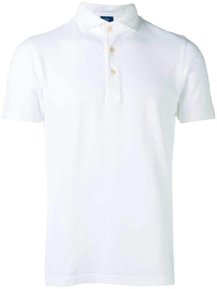 Barba - High Neck Polo Shirt - Men - Cotton - 48, White, Cotton