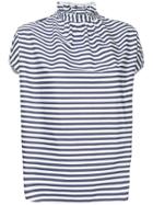 Atlantique Ascoli Striped Shortsleeved Shirt - White