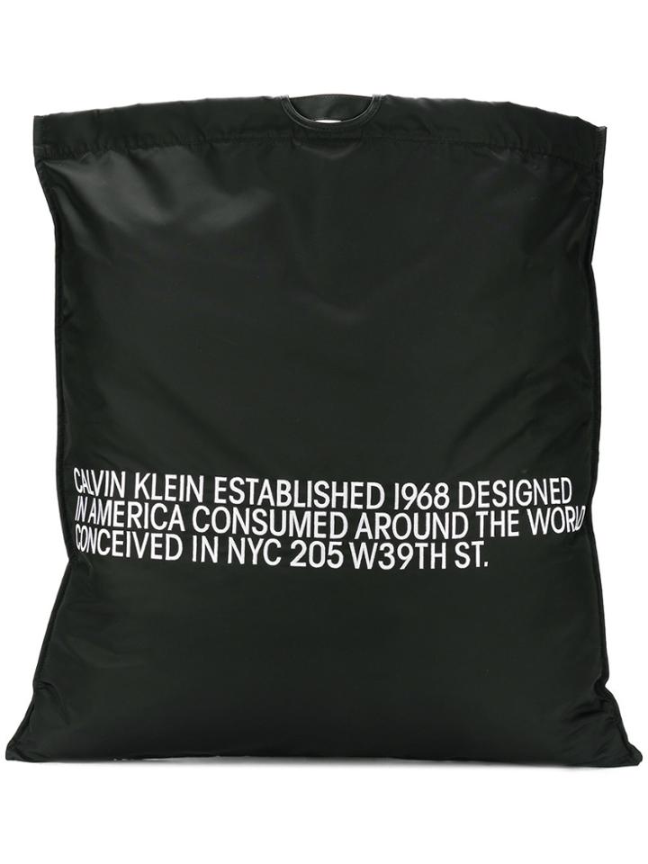 Calvin Klein 205w39nyc Slogan Tote Bag - Black