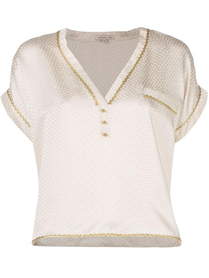 Morgan Lane Yeva V-neck T-shirt - Neutrals