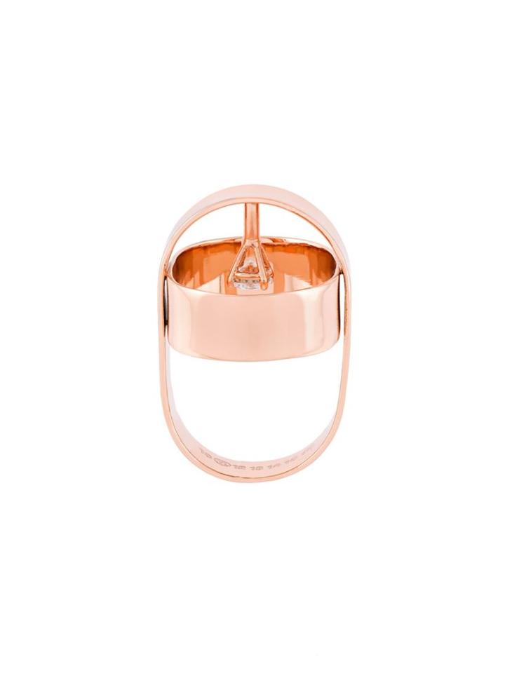 Maison Margiela Suspended Charm Ring, Women's, Size: M, Metallic, Brass/zirconium