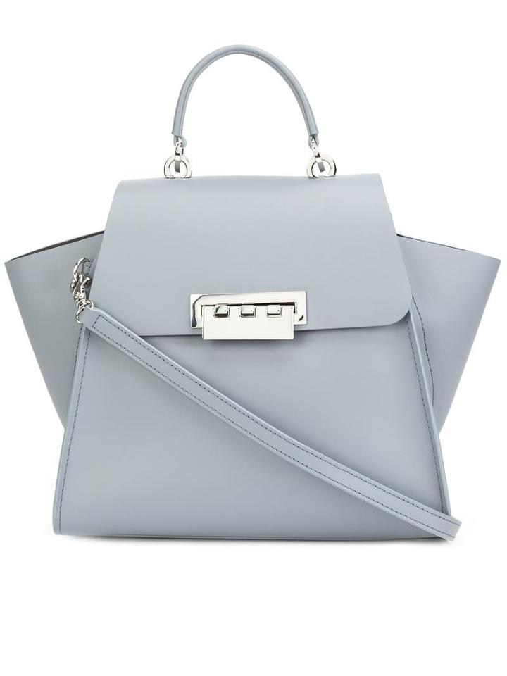 Zac Zac Posen Removable Strap Medium Tote, Women's, Grey, Calf Leather