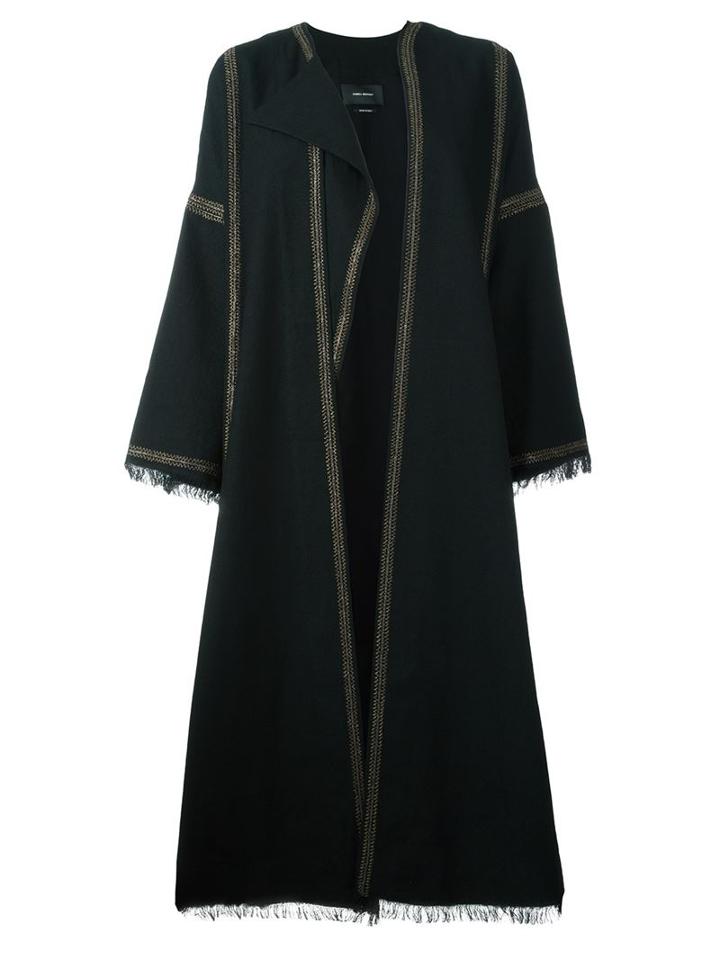 Isabel Marant Étoile Beaded Trim Oversized Coat