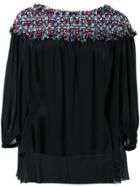 Sonia Rykiel Knitted Collar Blouse - Black